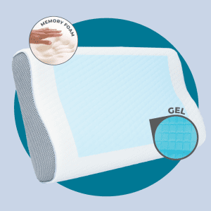 Almohada Ortopédica Cervical Viscoelástica con Gel y Fibra de Algodón