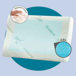 Almohada Ortopédica Cervical Viscoelástica con Gel y Fibra de Bamboo